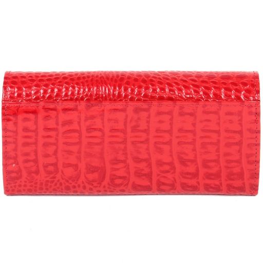 Портмоне женское Premier-D-1 н/к, 6 отд, 4 карм, красный-алый кайман (15) 166459  фото 2