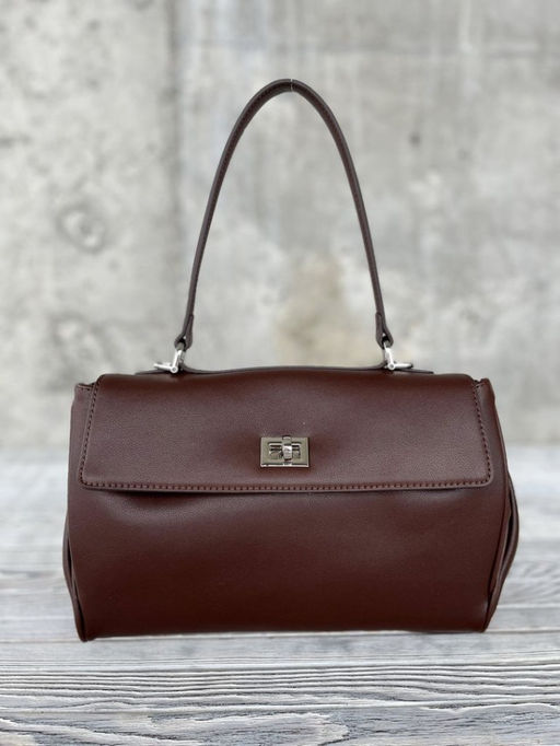 Женская кожаная сумка-портфель 8399-2 Кофе - Sergio valentini фото 2