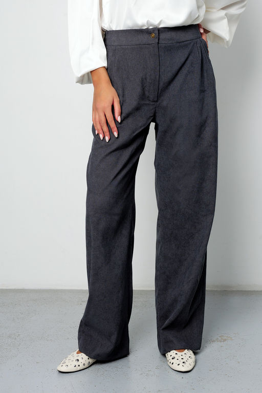 Костюм брючный вельветовый с жилеткой 399GRY