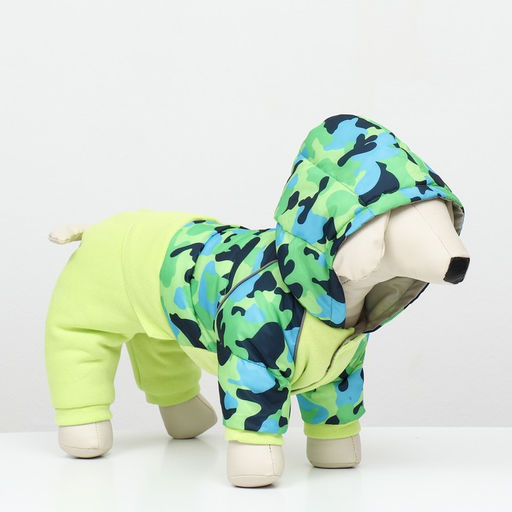 Комбинезон Go-Иди с утяжкой, размер 10 (ДС 25, ОГ 34, ОШ 24 см), зелёный/камуфляж - Simaland фото 3