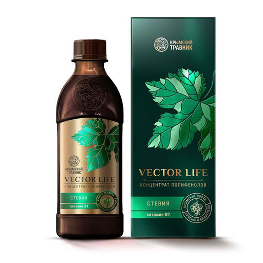 Концентрат полифенолов VECTOR LIFE со стевией и витамином В7 - Крымский травник фото 2