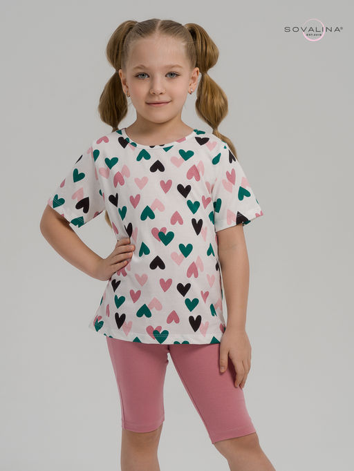 Костюм Актив зеленые сердечки-сухая роза - Sovalina фото 5