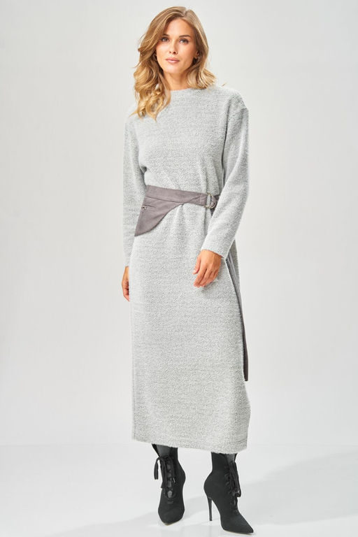Платье LAIKONY 573 серый диагональ