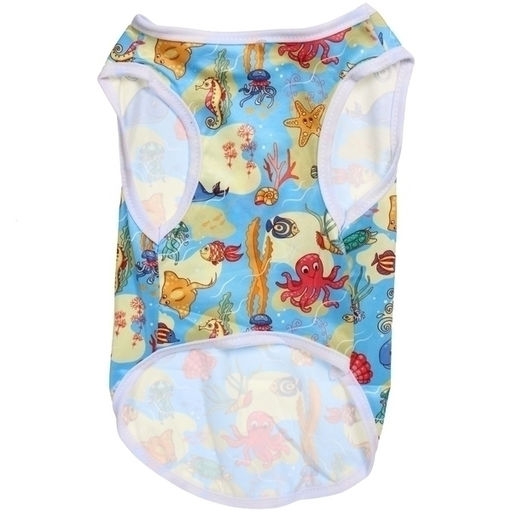 Цена за 2 шт. Майка для собак мелких пород "БРО на стиле", пляжная вечеринка, размер L (длина спинки 33см, объем груди 38см, от 7 до 9кг)