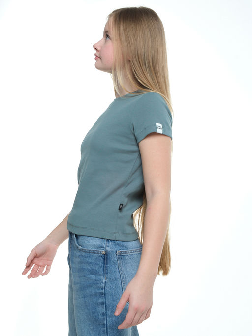 Футболка в рубчик 22-0210 хаки