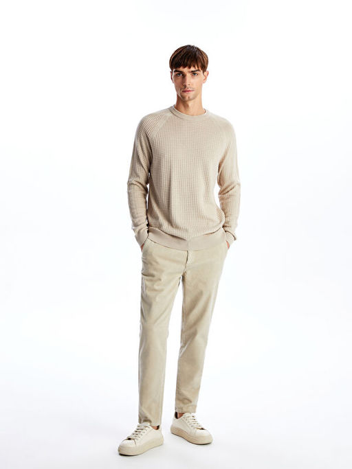 Bisiklet Yaka Erkek Triko Kazak