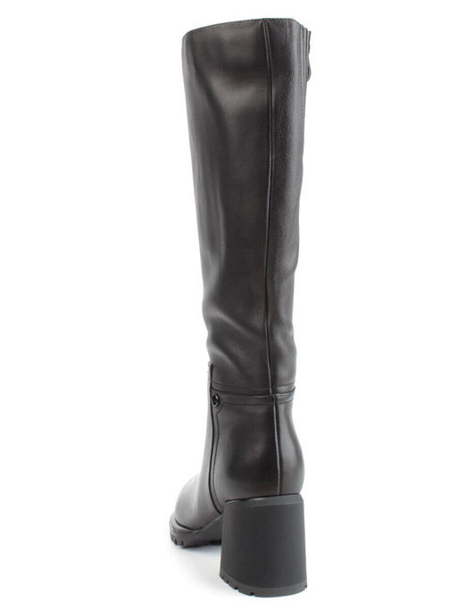 02-FI915-1M BLACK Сапоги зимние женские (натуральная кожа, байка, натуральный мех)