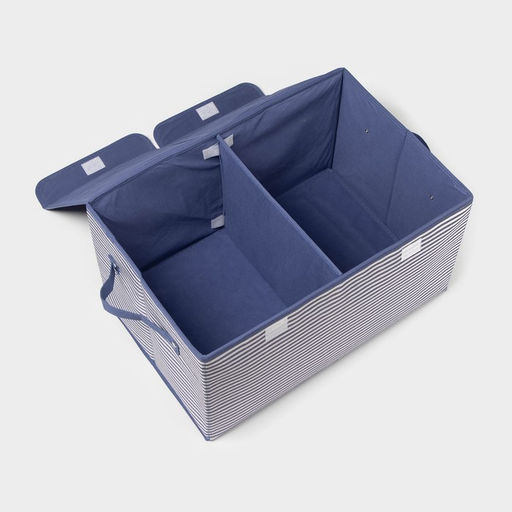 Короб стеллажный для хранения Полосы, 44.53024.5 см, синий - Simaland фото 4