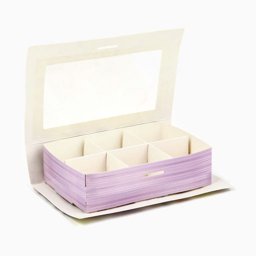 Цена за 5 шт. Коробка под 6 конфет с ячейками Расцветай 14.5?9.5?3.5 см