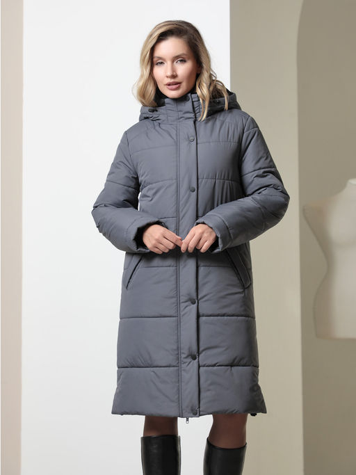 25422 Пальто графитовый - Dizzyway фото 2