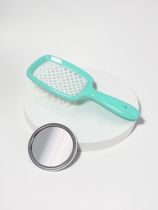 Расческа массажная, с зеркалом