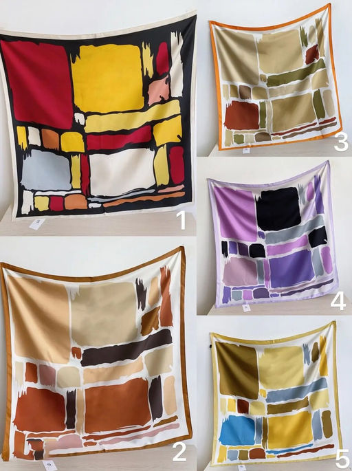 K13574 Платок (90/90см шелк) МУЛЬТИЦВЕТ_03