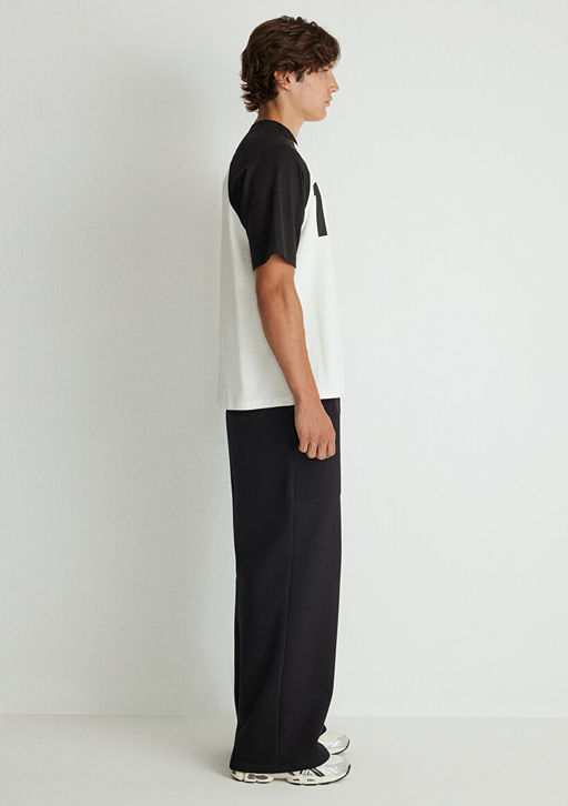 1991 Bask?l? Beyaz Reglan Tisort - Mavi фото 3