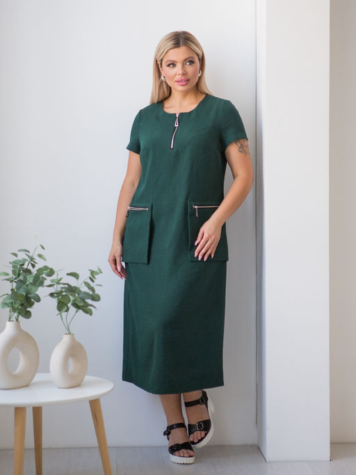 Платье 1396 темно-зеленый - Novita фото 4