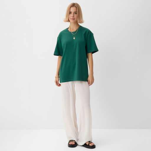 Футболка женская MINAKU, зелёная, размер 42-44