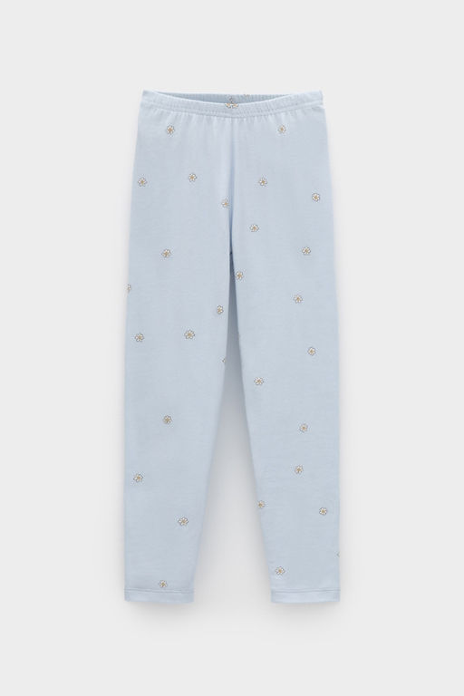 КР 4074-1/голубой,любимые ромашки к563 брюки