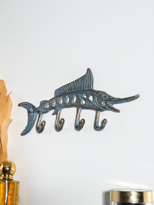 Крючки декоративные чугун "Осётр" 25,5х11х1,5 см