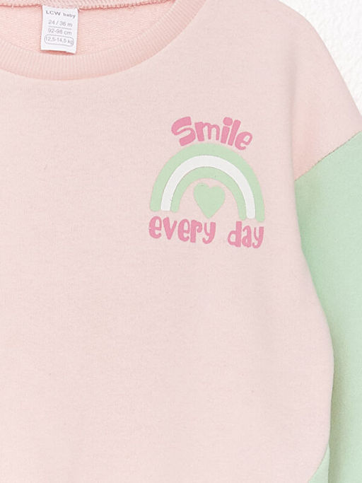 Bisiklet Yaka Uzun Kollu K?z Bebek Sweatshirt - Waikiki фото 3