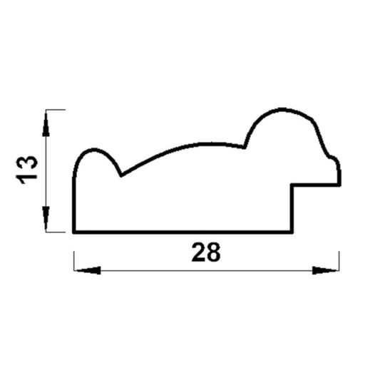 Рама для картин (зеркал) 30×40×2.8 см, пластиковая, Calligrata 6448, вишня с золотом