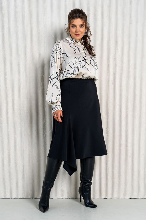 Блуза Aira Style 24-054 Бежево-черный