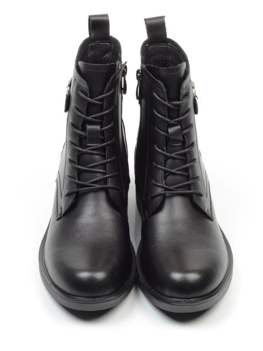 01-5559-1 BLACK Ботинки демисезонные (натуральная кожа, байка) - Фабричный китай фото 12