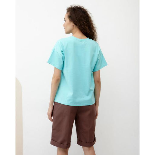 Футболка женская MINAKU REGULAR FIT, голубая, размер 42