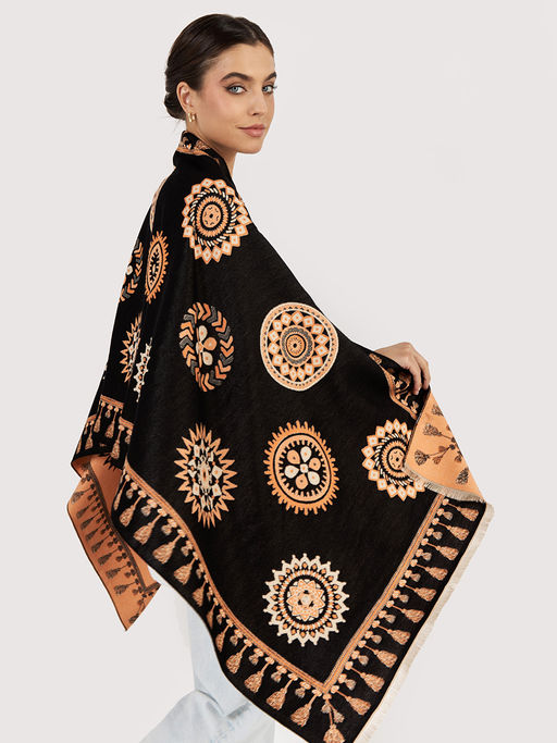 в составе ШЕРСТЬ  и КАШЕМИР Большой, мягкий, теплый  двусторонний палантин - Tantino фото 2