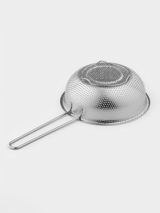 Дуршлаг Доляна «Марко», d=19 см, 37.5×19.5×7 см, длинная ручка, нержавеющая сталь, хромированный