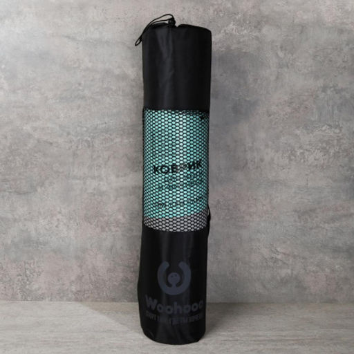 Коврик для йоги и фитнеса Woohooo Whisper / 183x61x0.6 / Beige+Grey / Мешок+ стяжка в комплекте / уп12 - Галеонтрейд фото 6