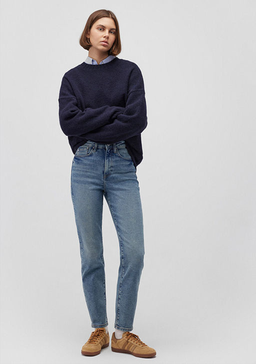 Star Gold Shape Puslu Indigo Mavisi Jean Pantolon