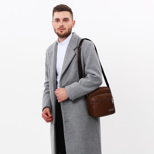 Сумка мужская, цвет коричневый - Simaland фото 6