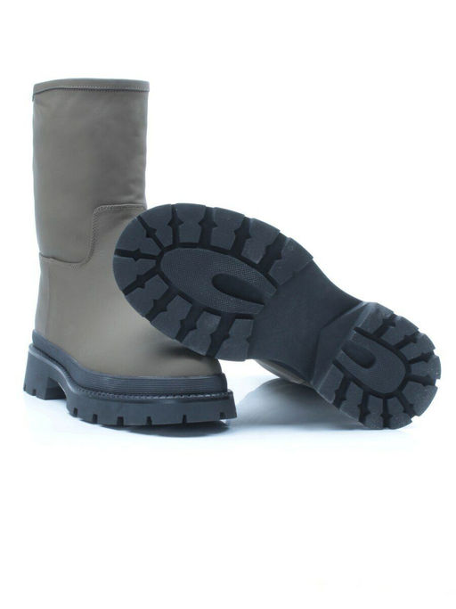 04-C188M Ботинки зимние женские (натуральная кожа (нубук) натуральный мех) - Фабричный китай фото 16