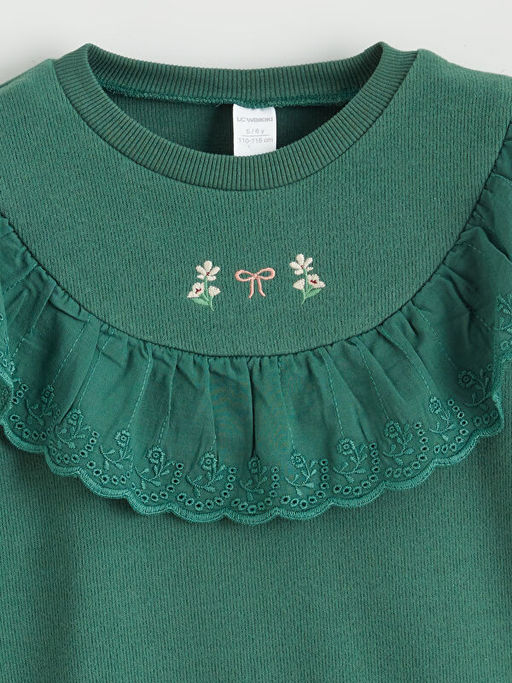 Bebe Yaka K?z ?ocuk Sweatshirt ve Tayt Pantolon