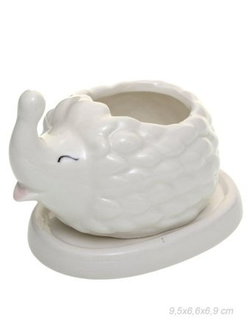 Кашпо Ежик 9,5х6,6х6,9 / XN03-1 /уп 120/ - Галеонтрейд фото 2