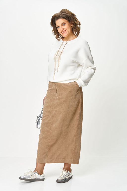 Костюм Michel Chic 1439 бежевый, белый  фото 5