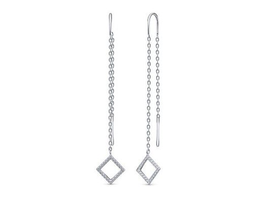 Серьги из серебра куб.циркон., В10-1375
