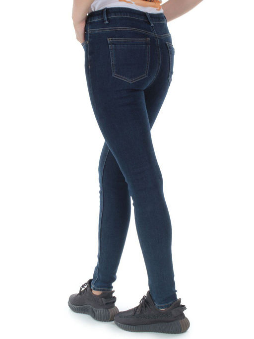 D1421 BLUE Джинсы женские утепленные - Фабричный китай фото 6