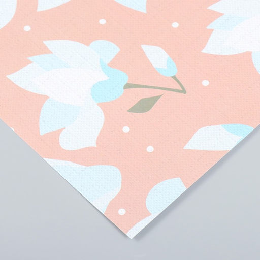 Цена за 5 шт. Бумага для скрапбукинга Нежно-голубые цветы, плотность 180 г, 30.5?32 см