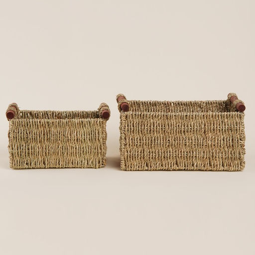 Корзины для хранения SL Home, плетёные, ручной работы, 2 шт., 23×13×14 см, 29×19×16 см