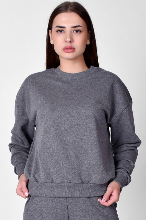 Арт.1504 Свитшот женский 42-52 (6 шт) Цвет:бежевый меланж