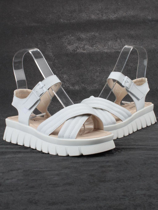 08-PED168-1 WHITE Босоножки женские (натуральная кожа)