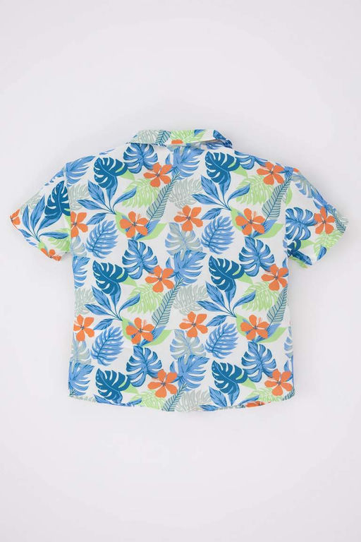 Рубашка из вискозы с короткими рукавами для маленьких мальчиков - Defacto фото 5