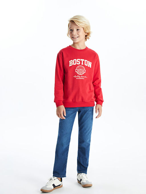 Bisiklet Yaka Erkek ?ocuk Sweatshirt