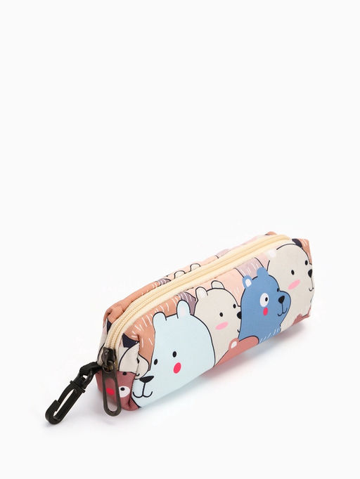 Набор: рюкзак школьный и пенал, с карманами, с принтом, размер 29?12?41 см, розовый/разноцветный