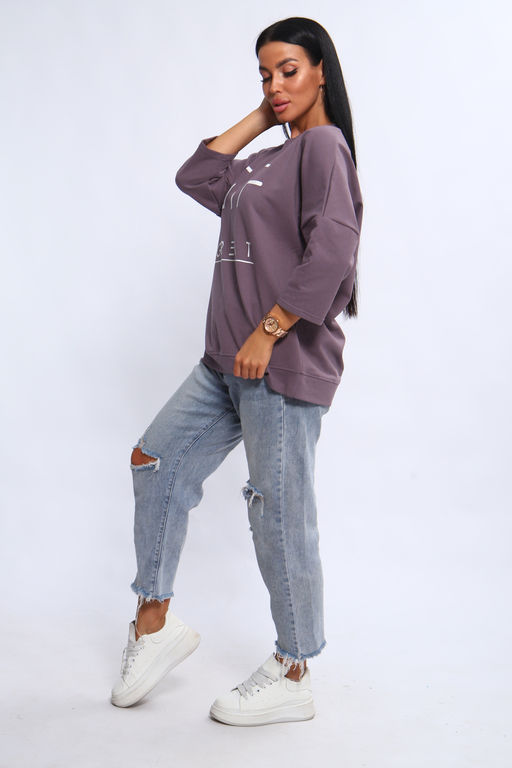 Свитшот 375702 оверсайз трикотажный