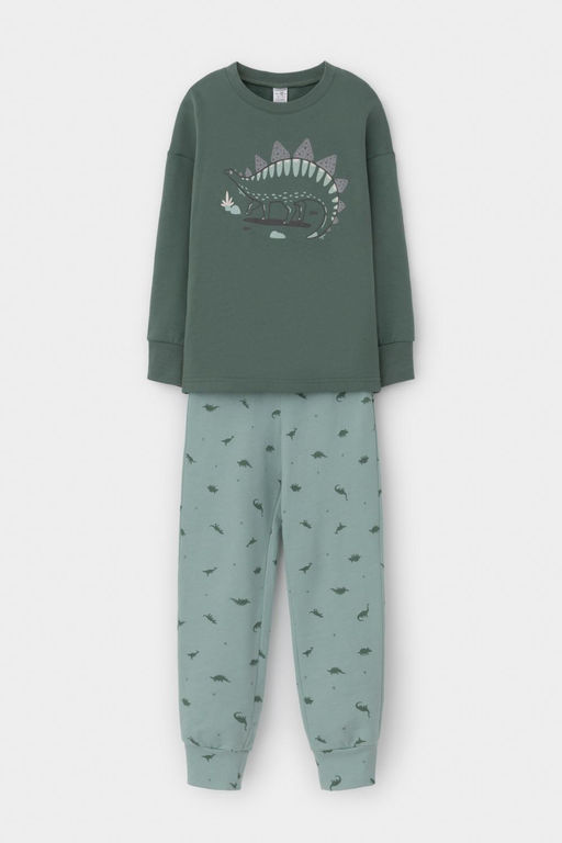 К 1567/зеленый мох,динозавры пижама дет