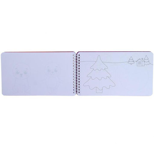 Новогодний альбом с трафаретами и наклейками Снеговичок, 72 стр. - Буква-ленд фото 5