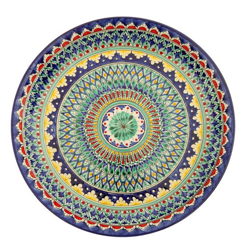 Ляган Риштанская Керамика «Узоры», 37 см, разноцветный