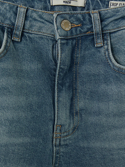Crop Flare Kad?n Jean Pantolon