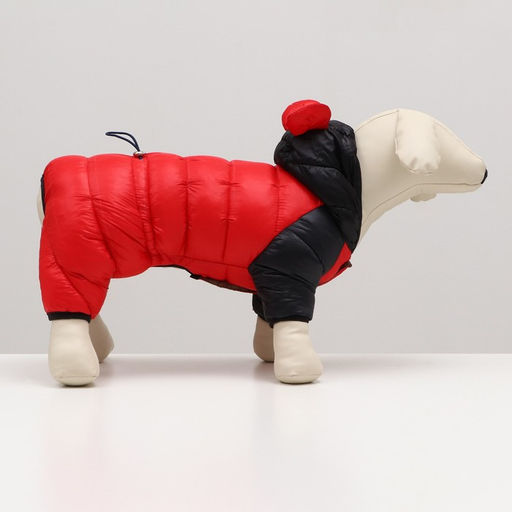 Комбинезон Медвежонок, размер 14 (ДС 32 см, ОГ 42 см, ОШ 31 см), чёрно-красный - Simaland фото 3